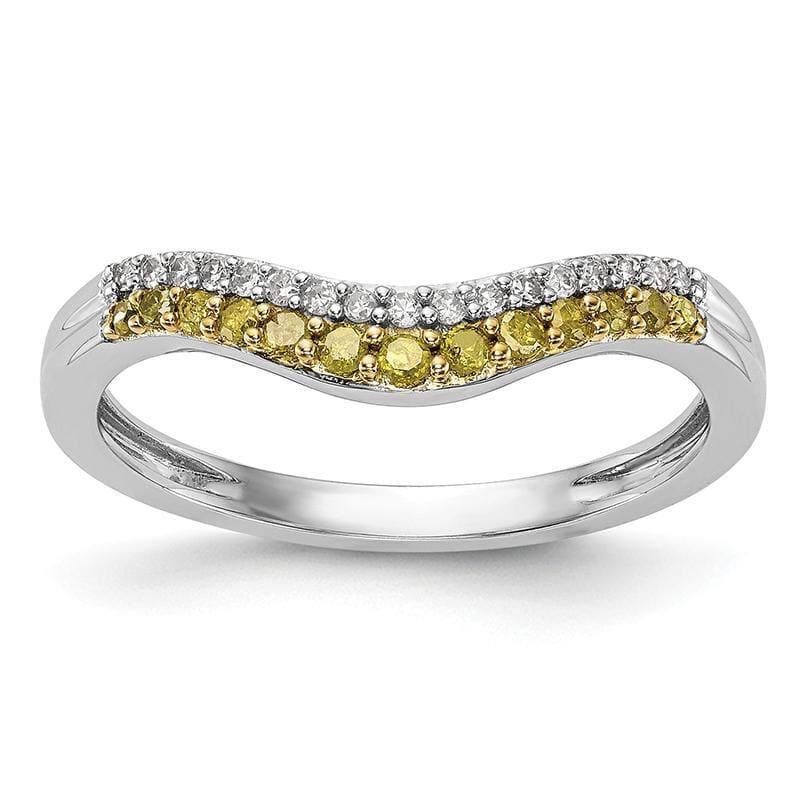 14k White Gold Yellow & White Band Mounting - Seattle Gold Grillz