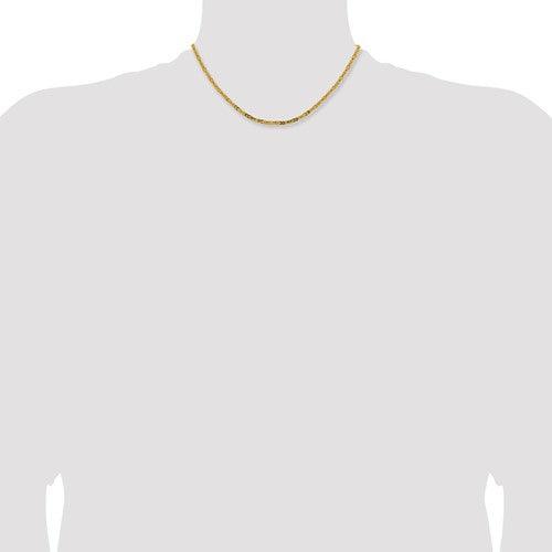 14k Yellow Gold 2.5mm Byzantine Chain - Seattle Gold Grillz