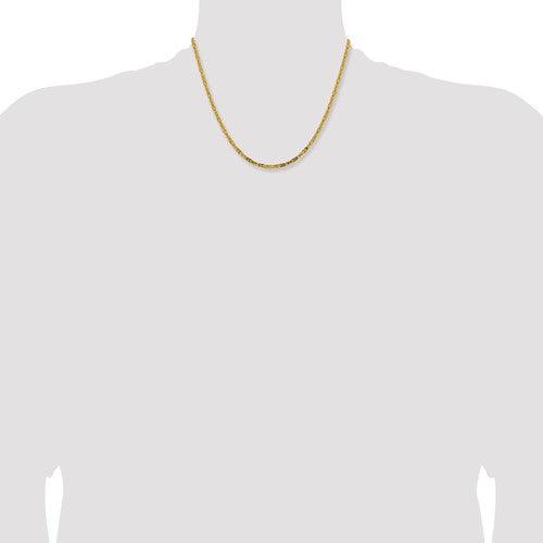 14k Yellow Gold 2.5mm Byzantine Chain - Seattle Gold Grillz