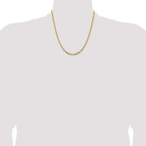 14k Yellow Gold 2.5mm Byzantine Chain - Seattle Gold Grillz