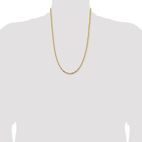 14k Yellow Gold 2.5mm Byzantine Chain - Seattle Gold Grillz
