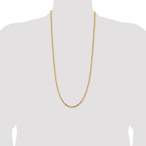 14k Yellow Gold 2.5mm Byzantine Chain - Seattle Gold Grillz