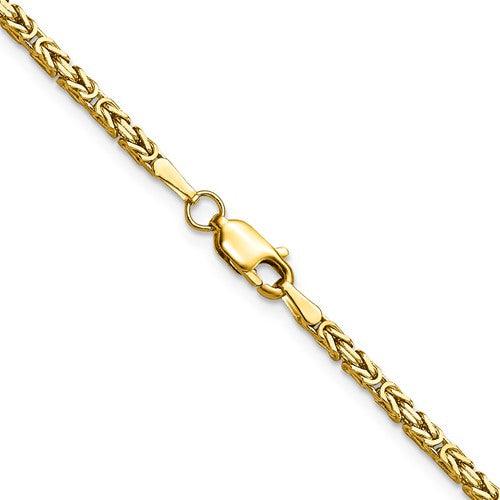 14k Yellow Gold 2mm Byzantine Chain - Seattle Gold Grillz