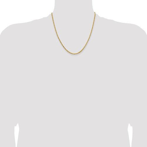 14k Yellow Gold 2mm Byzantine Chain - Seattle Gold Grillz