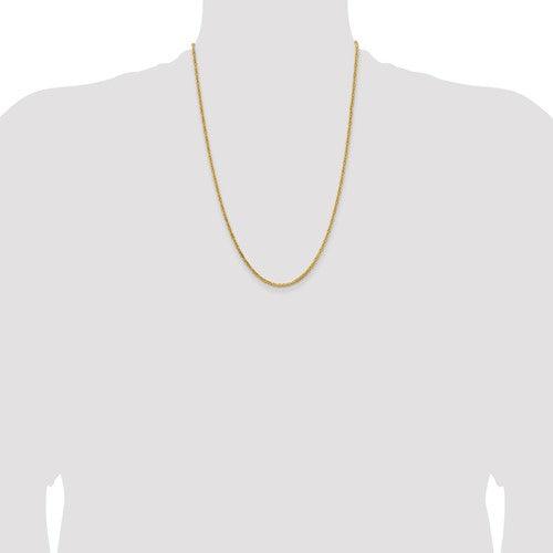 14k Yellow Gold 2mm Byzantine Chain - Seattle Gold Grillz