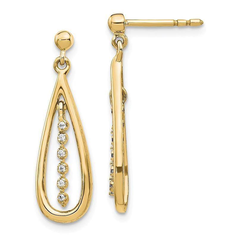 14k Yellow Gold Diamond Earrings - Seattle Gold Grillz