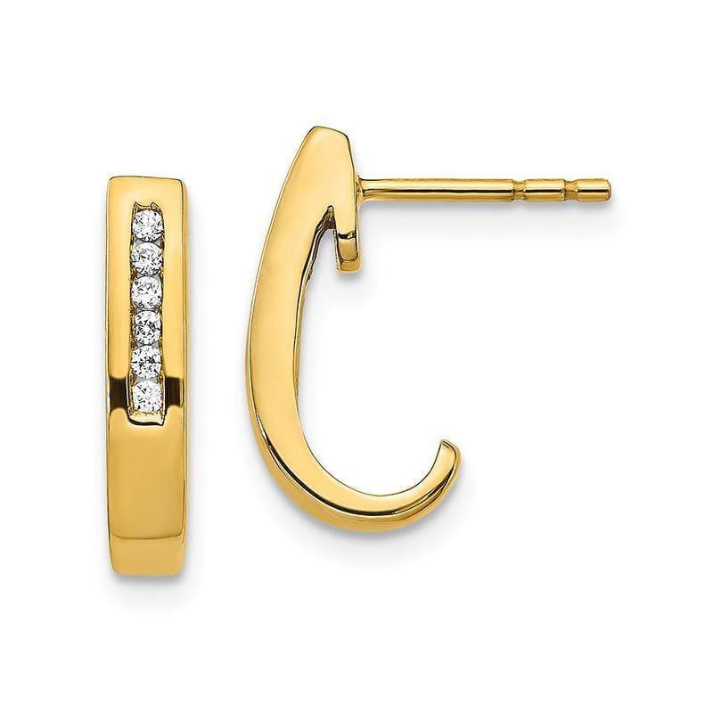 14k Yellow Gold Diamond Earrings - Seattle Gold Grillz