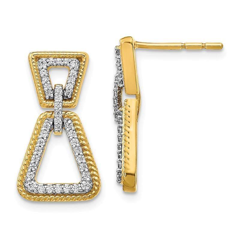 14k Yellow Gold Diamond Earrings - Seattle Gold Grillz