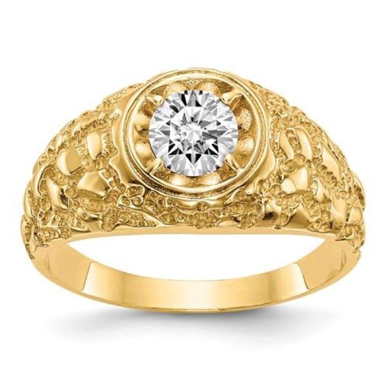 14K Yellow Gold Diamond Men's Mounting Band - Seattle Gold Grillz