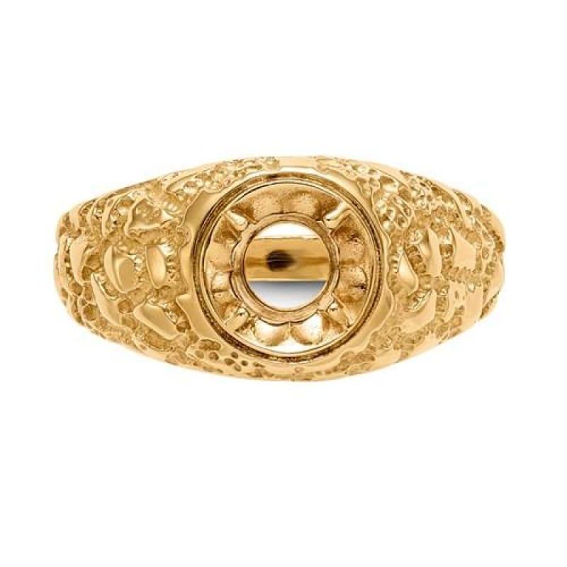 14K Yellow Gold Diamond Men's Mounting Band - Seattle Gold Grillz