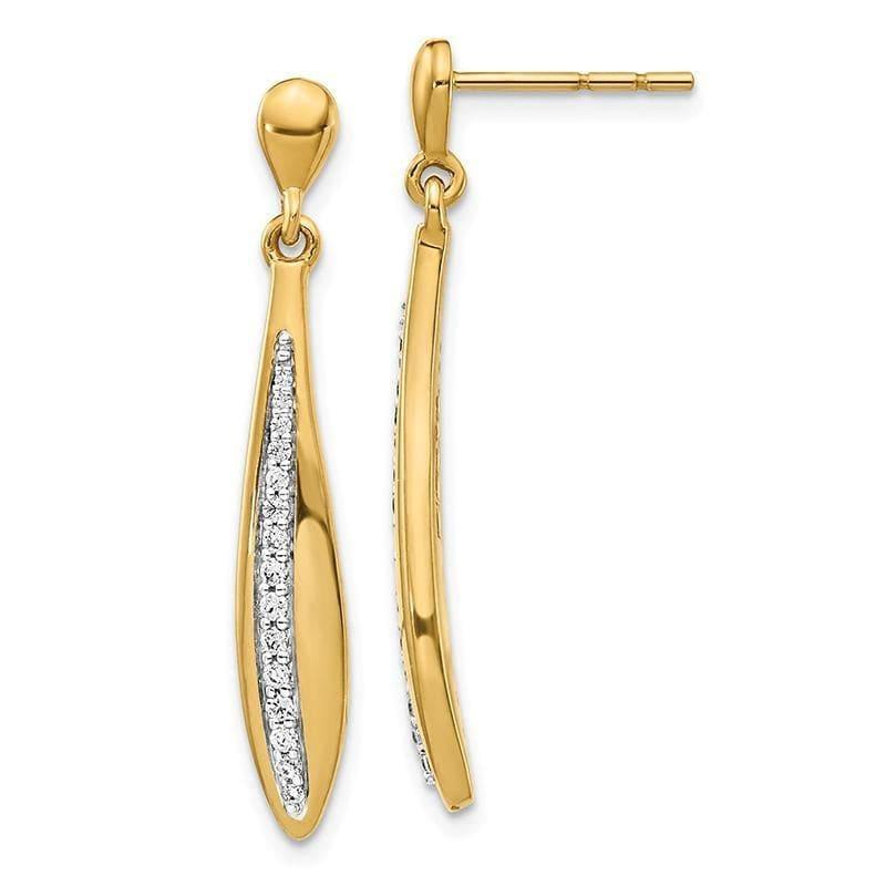 14k Yellow Gold Diamond Post Earrings - Seattle Gold Grillz