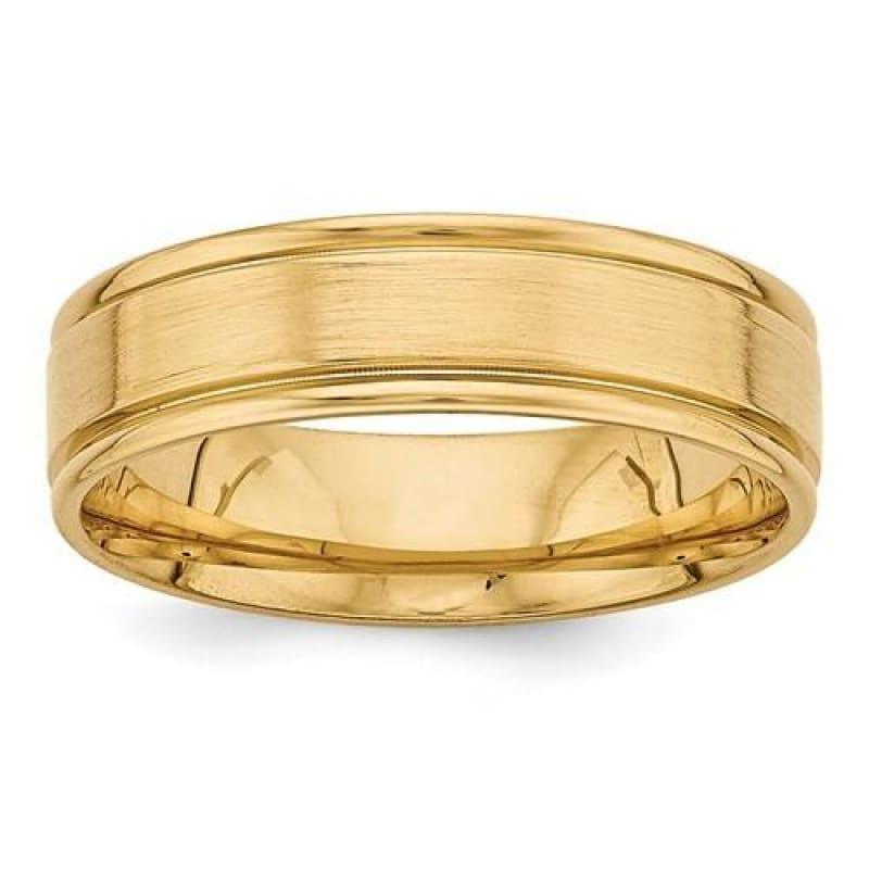 14k Yellow Gold Standard Comfort Fit Fancy Band - Seattle Gold Grillz