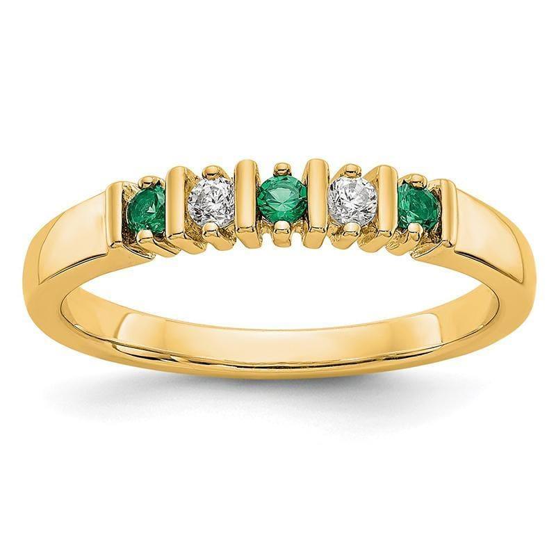 14k Yellow Gold w-Emerald Band Mounting - Seattle Gold Grillz