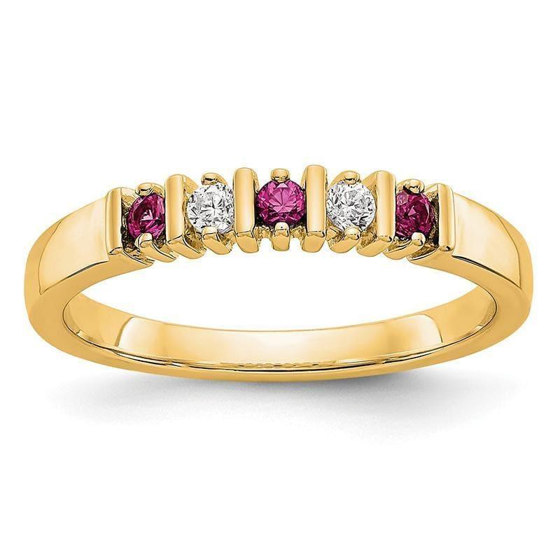 14k Yellow Gold w-Ruby Band Mounting - Seattle Gold Grillz
