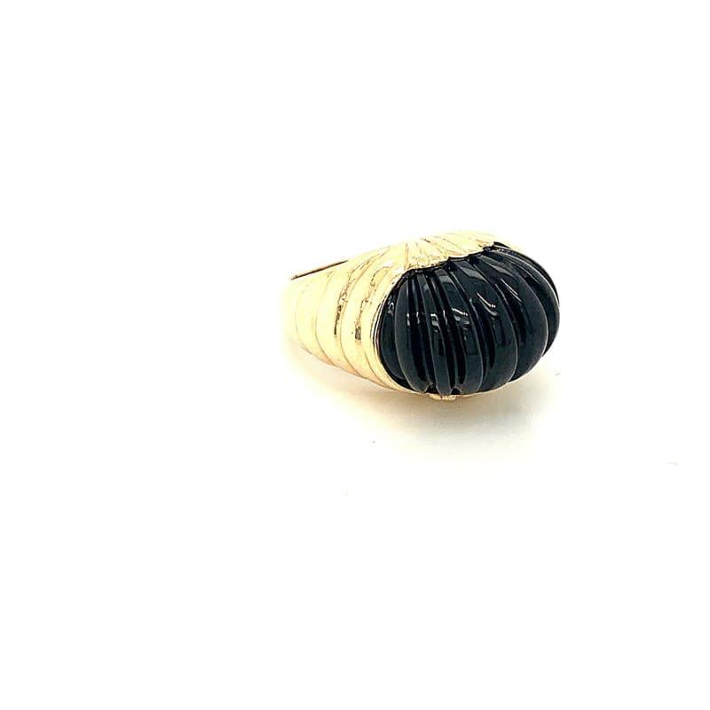14kt Garnet Shell Ring - Seattle Gold Grillz