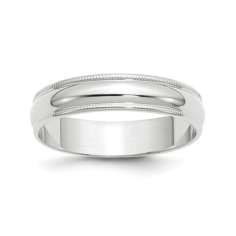 14KW 5mm LTW Milgrain Half Round Band - Seattle Gold Grillz