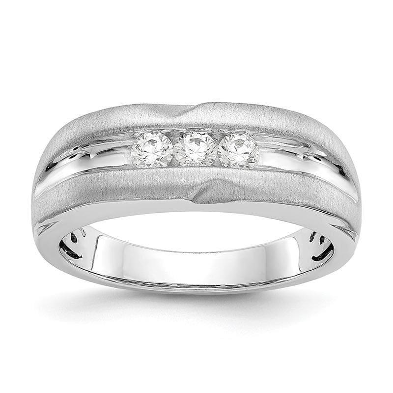 14kw Brushed-Polished Men's Band Mounting - Seattle Gold Grillz