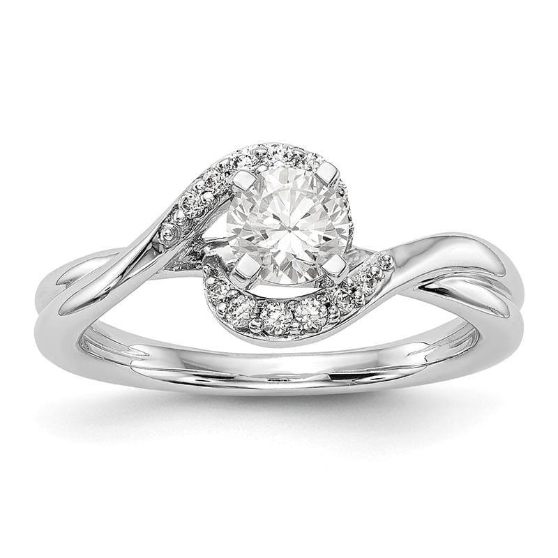 14kw Peg Set Diamond Semi-mount By-Pass Engagement Ring - Seattle Gold Grillz