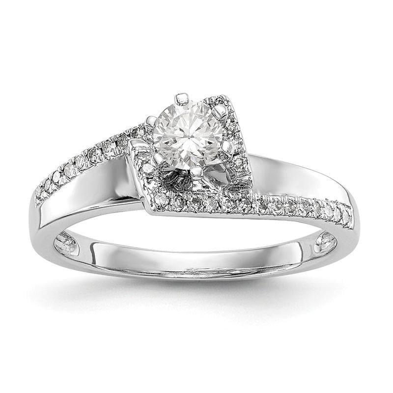 14kw Peg Set Diamond Semi-Mount Engagement Ring - Seattle Gold Grillz