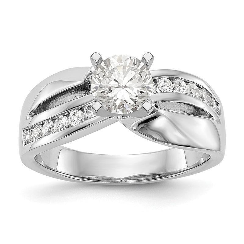 14kw Peg Set Diamond Semi-Mount Engagement Ring - Seattle Gold Grillz