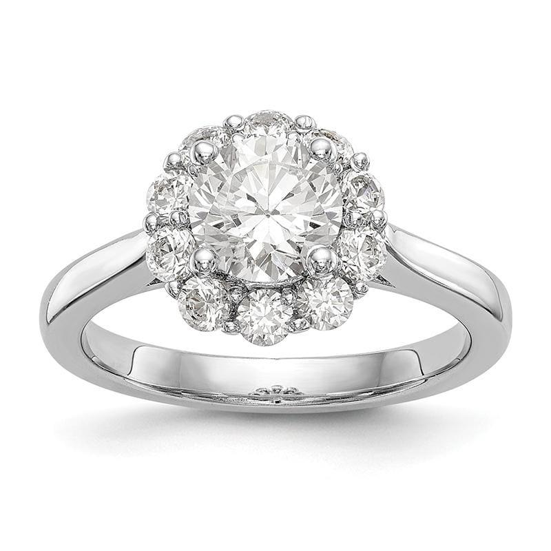 14kw Round Halo Engagement Diamond Semi-mount Ring - Seattle Gold Grillz