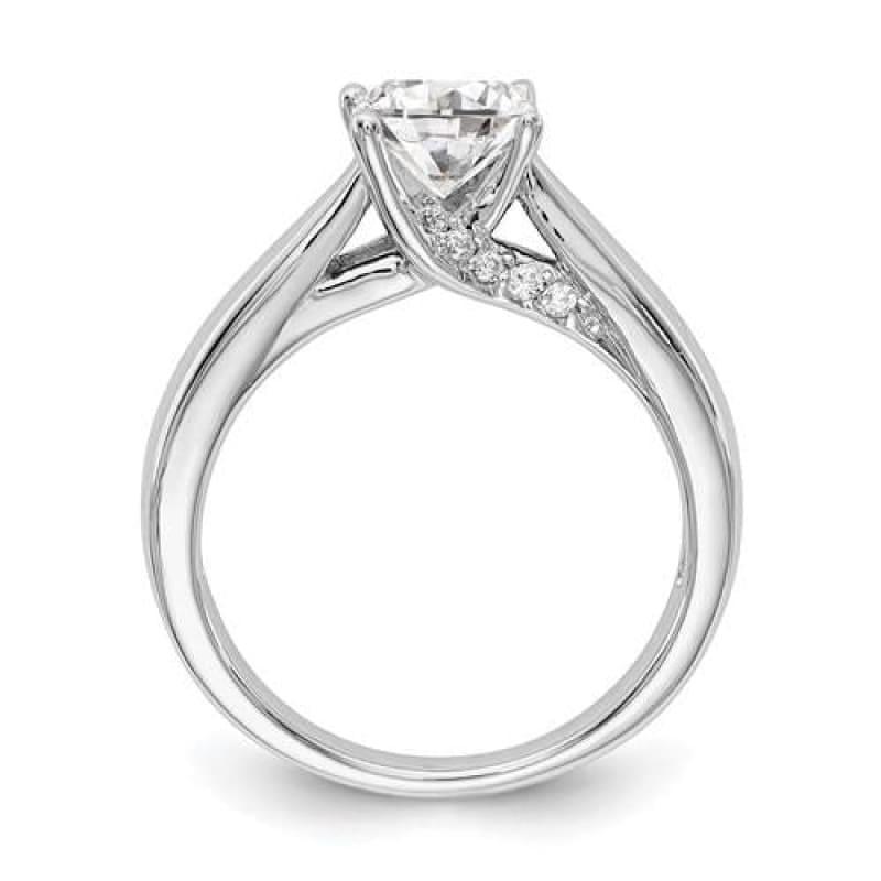 14kw Round Solitaire Diamond Semi-mount Engagement Ring - Seattle Gold Grillz