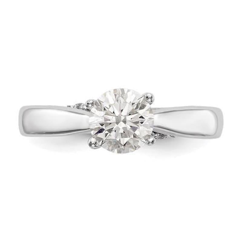 14kw Round Solitaire Diamond Semi-mount Engagement Ring - Seattle Gold Grillz