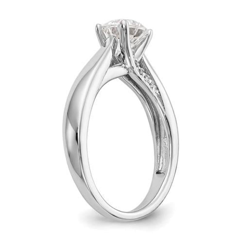 14kw Round Solitaire Diamond Semi-mount Engagement Ring - Seattle Gold Grillz