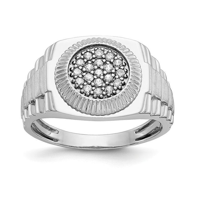 14kw True Origin Lab Grown DIa VS-SI Colorless Brushed-Polished Men's Band - Seattle Gold Grillz