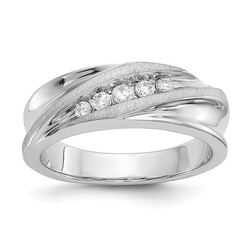 14kw True Origin Lab Grown DIa VS-SI Colorless Brushed-Polished Men's Band - Seattle Gold Grillz