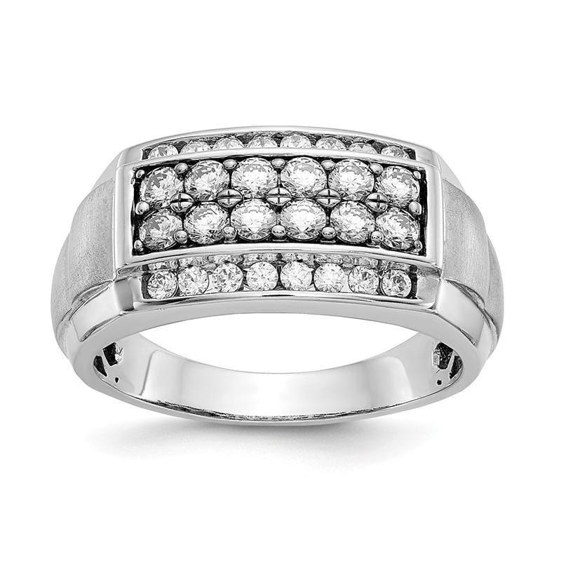 14kw True Origin Lab Grown DIa VS-SI Colorless Brushed-Polished Men's Band - Seattle Gold Grillz