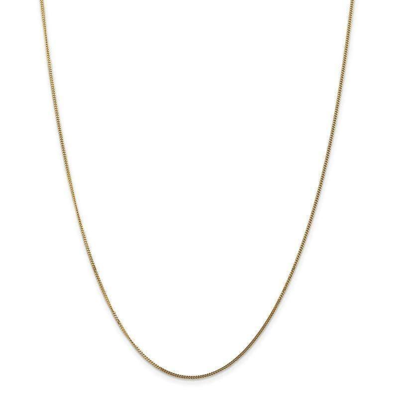 14ky 1.3mm Curb Pendant Chain - Seattle Gold Grillz