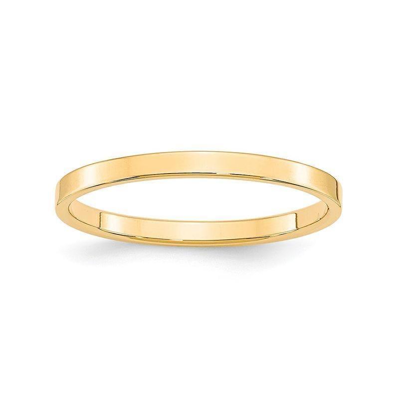 14KY 2mm LTW Flat Band - Seattle Gold Grillz