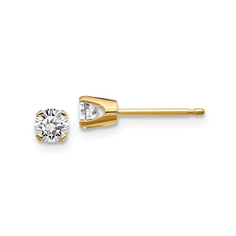14ky .30ct. I2 K-L Diamond Stud Push-on Post Earrings - Seattle Gold Grillz