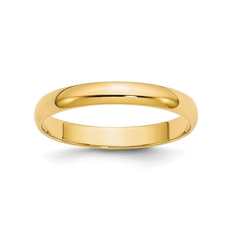 14KY 3mm LTW Half Round Band - Seattle Gold Grillz