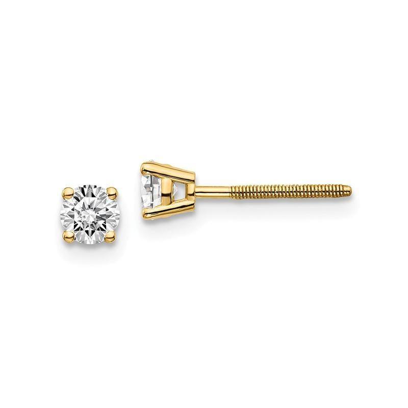 14ky .40ct. SI3 G-I Diamond Stud Thread on-off Post Earrings - Seattle Gold Grillz