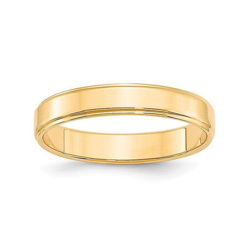 14KY 4mm Flat with Step Edge Band - Seattle Gold Grillz