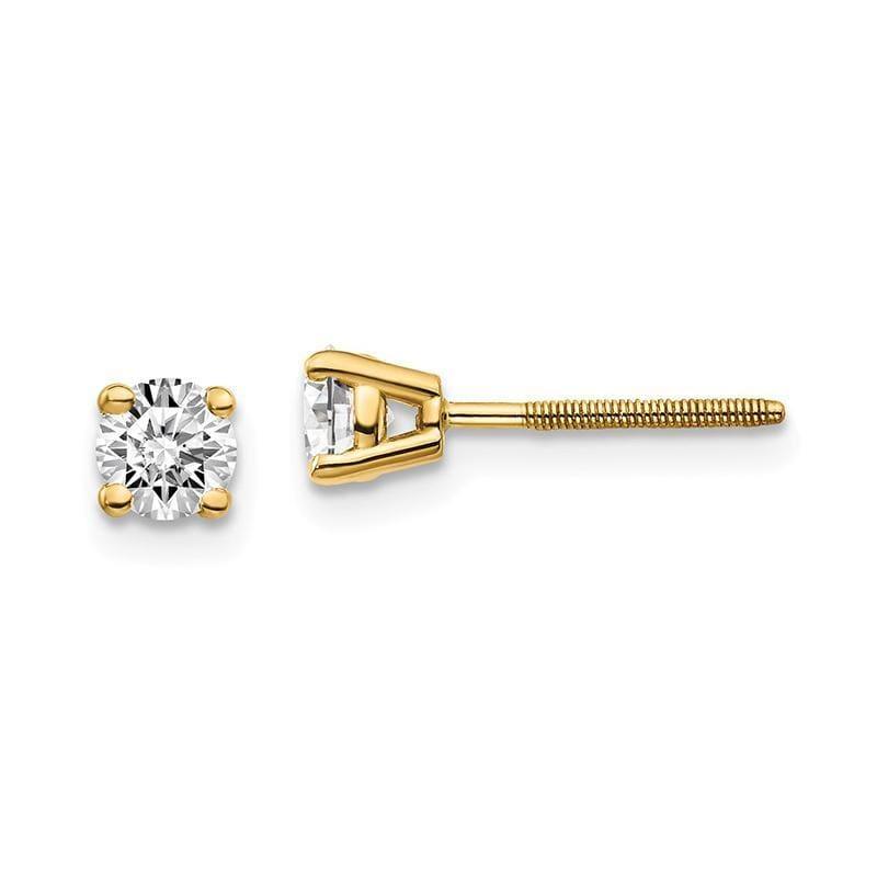 14ky .50ct. SI3 G-I Diamond Stud Thread on-off Post Earrings - Seattle Gold Grillz