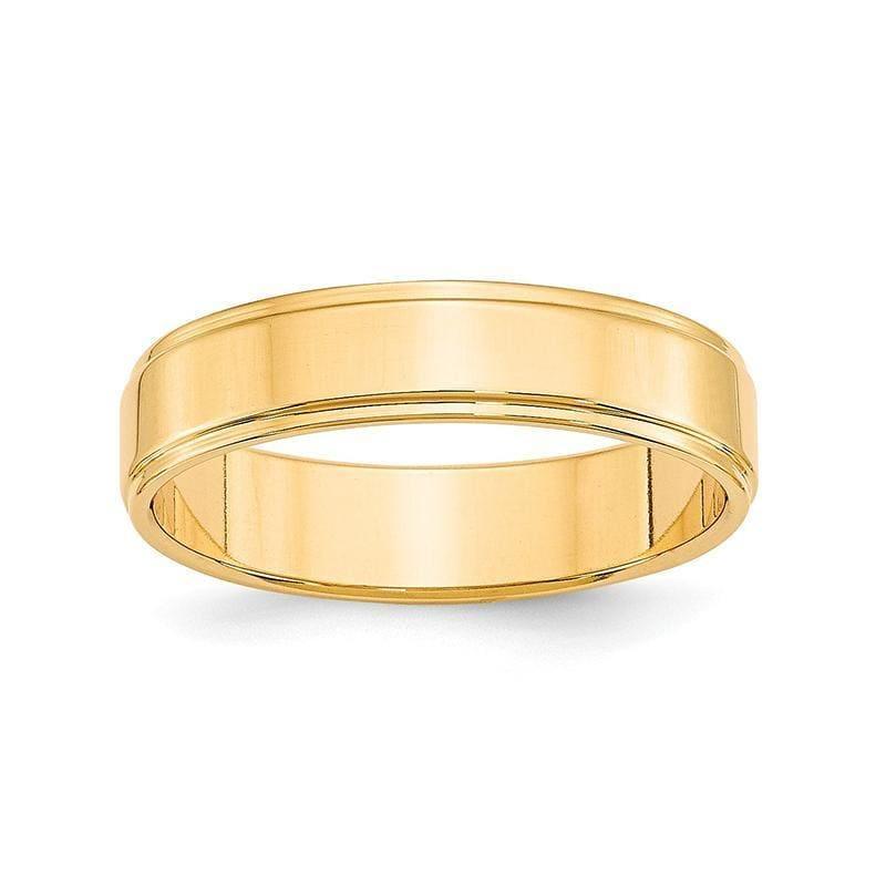 14KY 5mm Flat with Step Edge Band - Seattle Gold Grillz