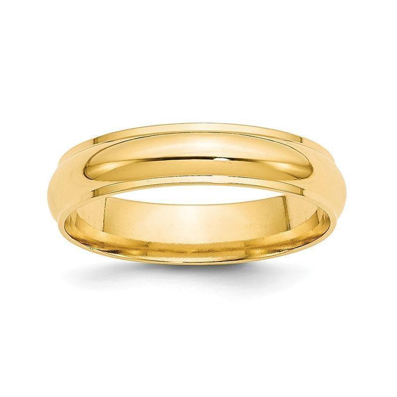 14KY 5mm Half Round with Edge Band - Seattle Gold Grillz