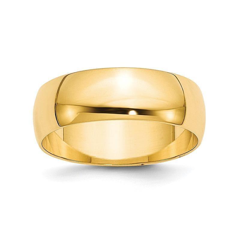 14KY 7mm LTW Half Round Band - Seattle Gold Grillz