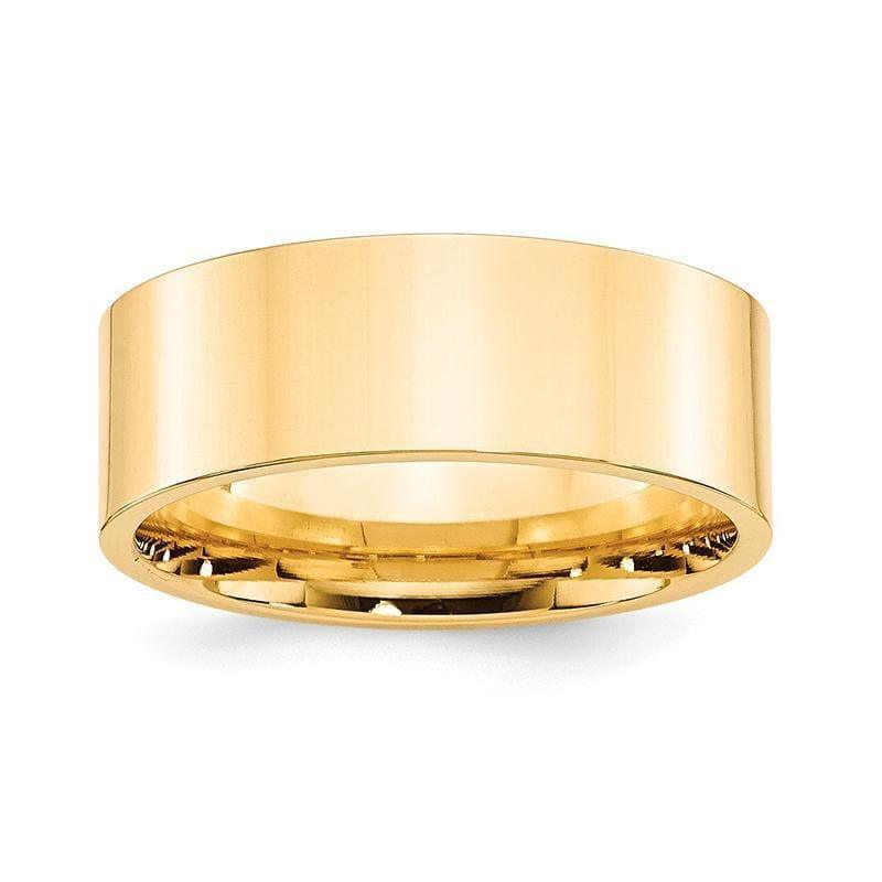 14KY 8mm Standard Flat Comfort Fit Band - Seattle Gold Grillz