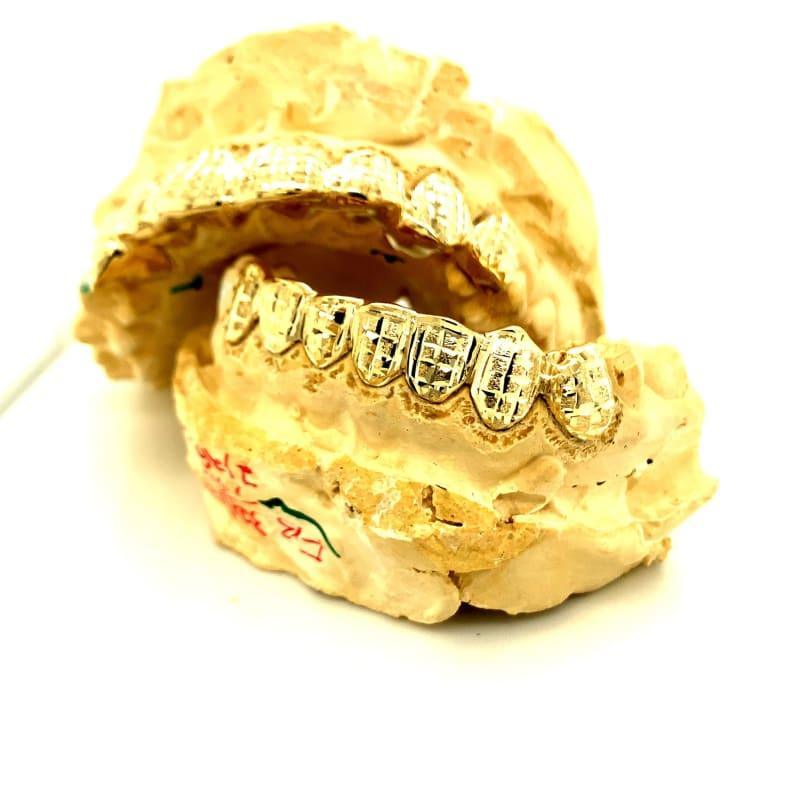 14pc Gold Dusted Bricks Grillz - Seattle Gold Grillz