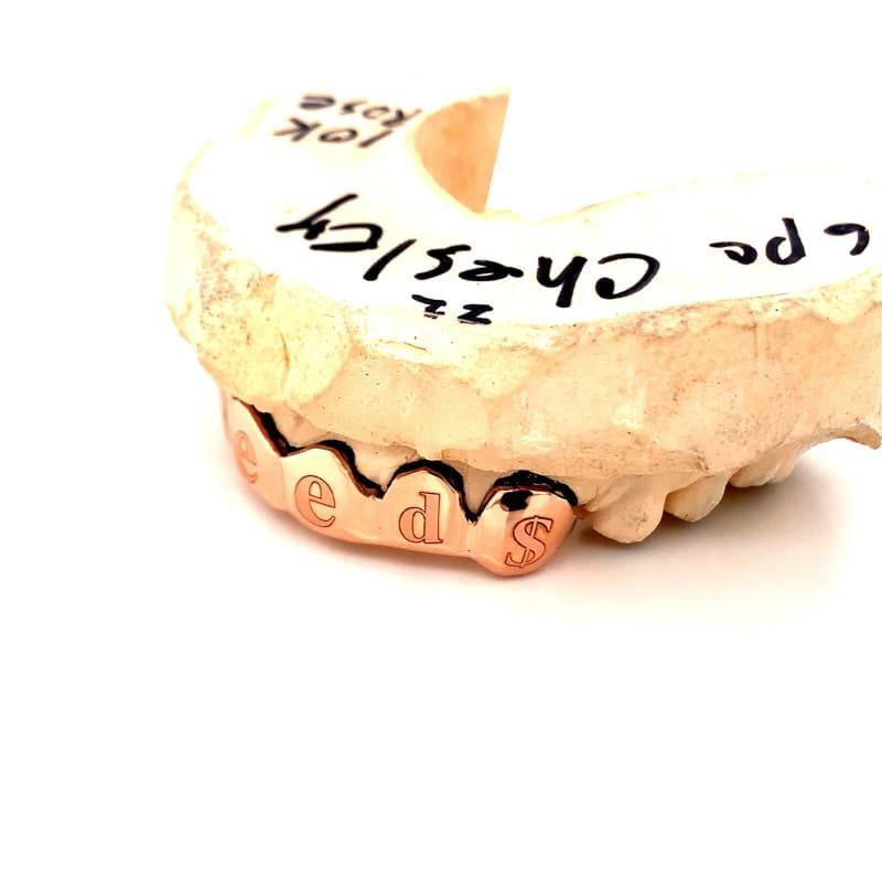 14pc Rose Gold Letters Grillz - Seattle Gold Grillz
