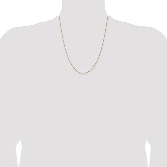 14k 1mm Solid Polished Spiga Chain