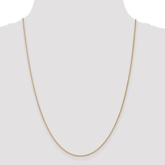 14k 1mm Solid Polished Spiga Chain