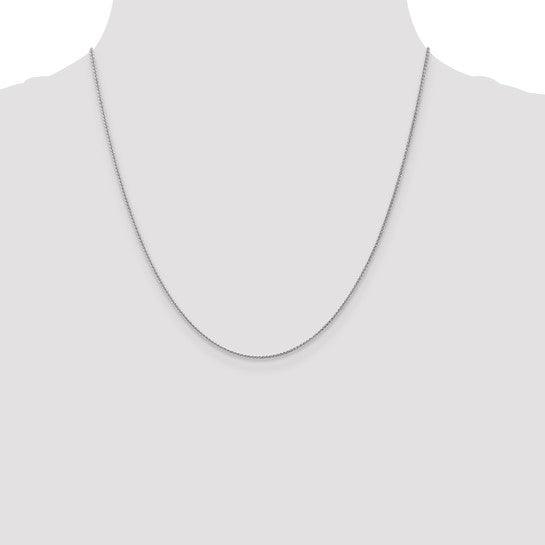 14k White Gold 1mm Spiga Chain