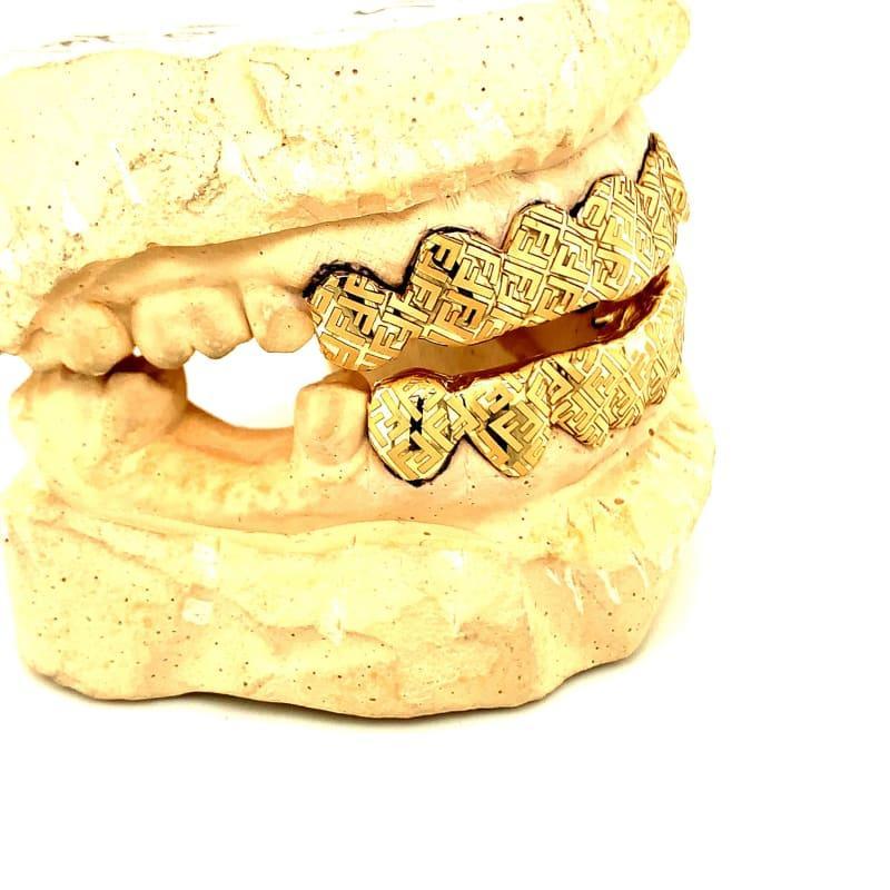 16pc Gold Fendi Grillz Set - Seattle Gold Grillz