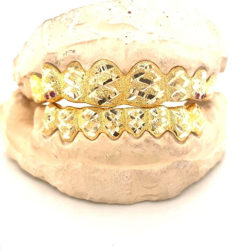 16pc Gold Figure 8 Grillz - Seattle Gold Grillz