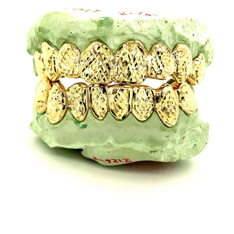 16pc Gold Trillion Cut Grillz - Seattle Gold Grillz